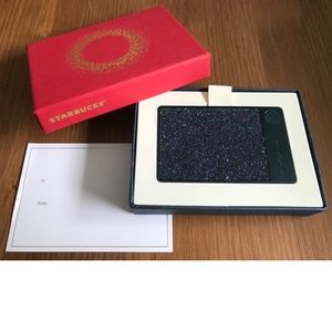 Starbucks Swarovski Crystal 2015 Gift Card Super Rare Sapphire Metal